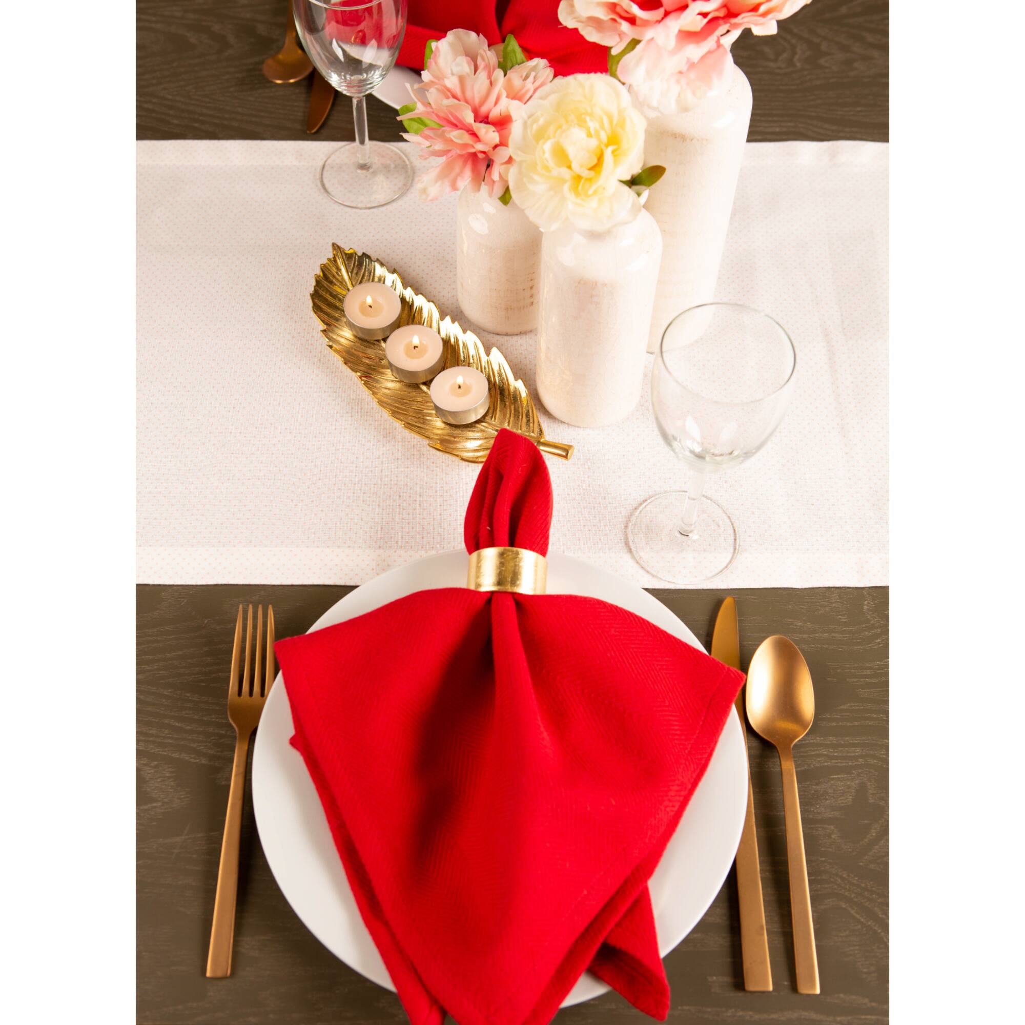 Bon Apetit Sleur Heart Print Table Runner 14" x 72"